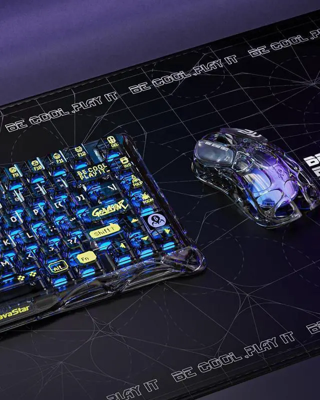 Alt view image 11 of 14 - GravaStar Mercury K1 Lite 75% Wireless Gaming Keyboard and Mercury M2 Wireless Gaming Mouse