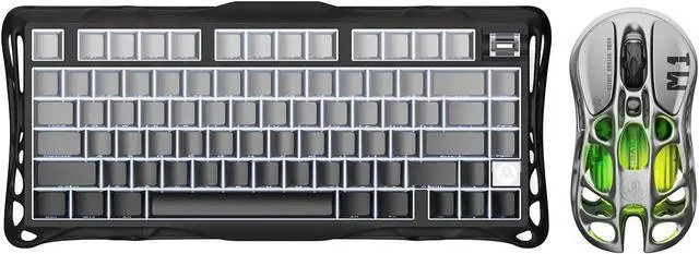 Alt view image 7 of 12 - GravaStar Mercury K1 75% Wireless Mechanical Gaming Keyboard, with Mercury M1 Pro Wireless Gaming Mice