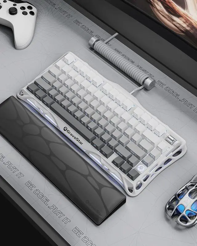 Alt view image 10 of 14 - GravaStar Wrieless Gaming Keyboard and Mouse Set, 75 Mechanical Keyboard and Wireless Gaming Mouse, Magnesium Alloy