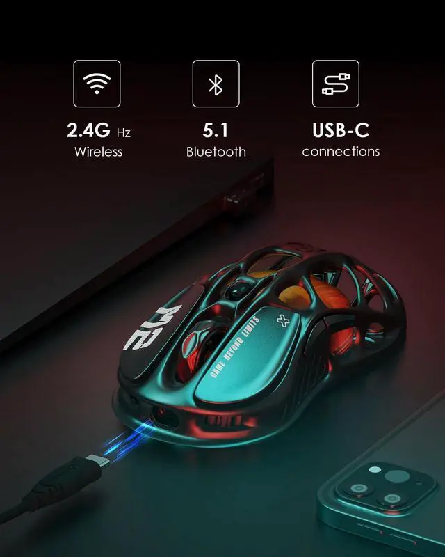 Alt view image 13 of 14 - GravaStar Mercury K1 Lite Mechanical Gaming Keyboard with Mercury M2 Wireless Gaming