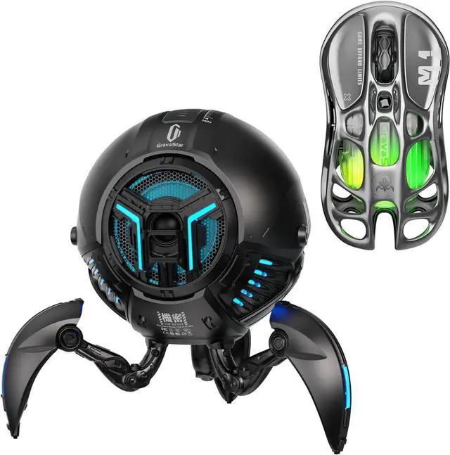 Alt view image 8 of 14 - GravaStar Mars Pro Portable Bluetooth Speaker Mercury M1 Pro Wireless Gaming Mouse