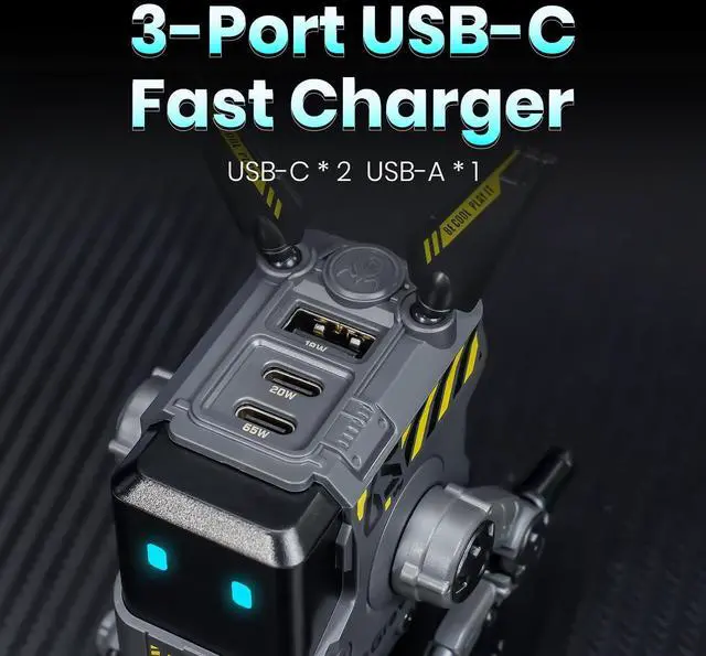 Alt view image 14 of 14 - GravaStar Mercury M2 Wireless Gaming Mouse with GravaStar Alpha65 Robot Fast GaN Charger Block