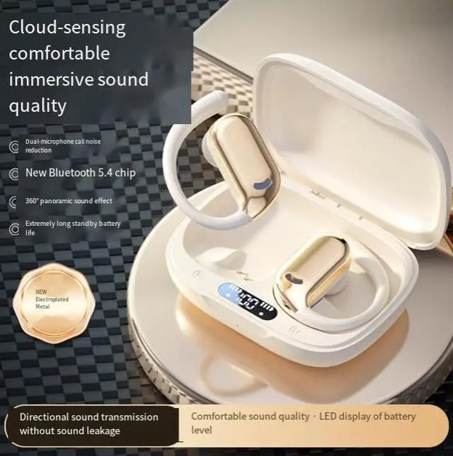 Alt view image 7 of 8 - M74 Bluetooth Headset Over-Ear Open-Ear Design, Ultra-Long Battery Life, Hi-Fi Sound, Noise Cancelling, Bluetooth 5.4, Sports Running