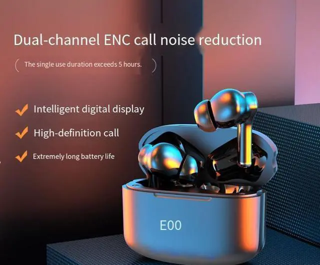 Alt view image 6 of 8 - M48 Digital Display Bluetooth Headset ANC + ENC Noise Cancellation, Bluetooth 5.4, LED Power Display, Wireless Earbuds for Gaming & Calls