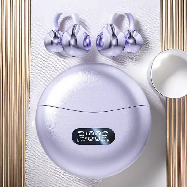 Alt view image 6 of 8 - AI Smart Translation Bluetooth Headset Clip-On Open-Ear, Bone Conduction Sound, Bluetooth 5.4, Waterproof, True Wireless Earbuds