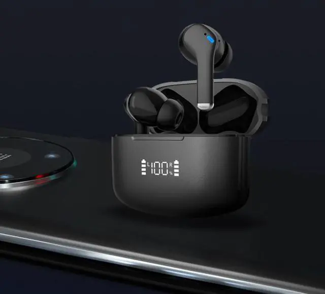 Alt view image 8 of 8 - M48 Digital Display Bluetooth Headset ANC + ENC Noise Cancellation, Bluetooth 5.4, LED Power Display, Wireless Earbuds for Gaming & Calls