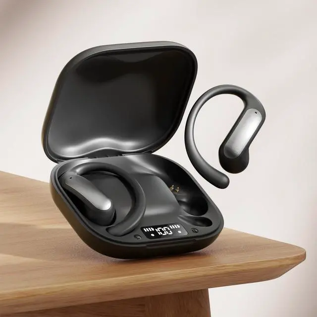 Alt view image 8 of 12 - M140 AI Smart Translation Bluetooth Headset OWS Open-Ear Design, Hi-Fi Sound, Low Latency, Audio/Video Translation, Bluetooth 5.4