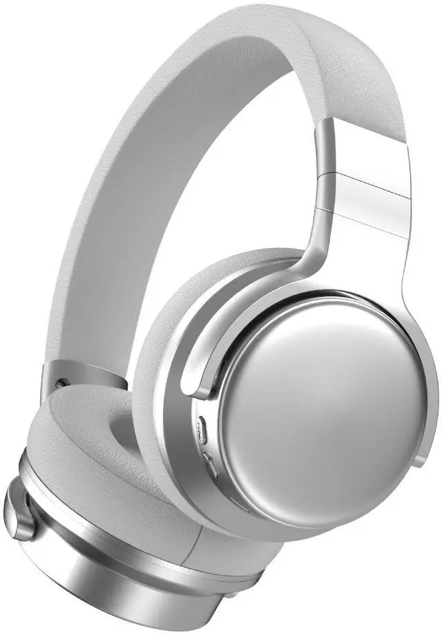 Alt view image 6 of 10 - YDM64 Retro Over-Ear Bluetooth Wireless Headset Heavy Bass, Long Battery Life, Gaming Low Latency, Stereo Sound Silver