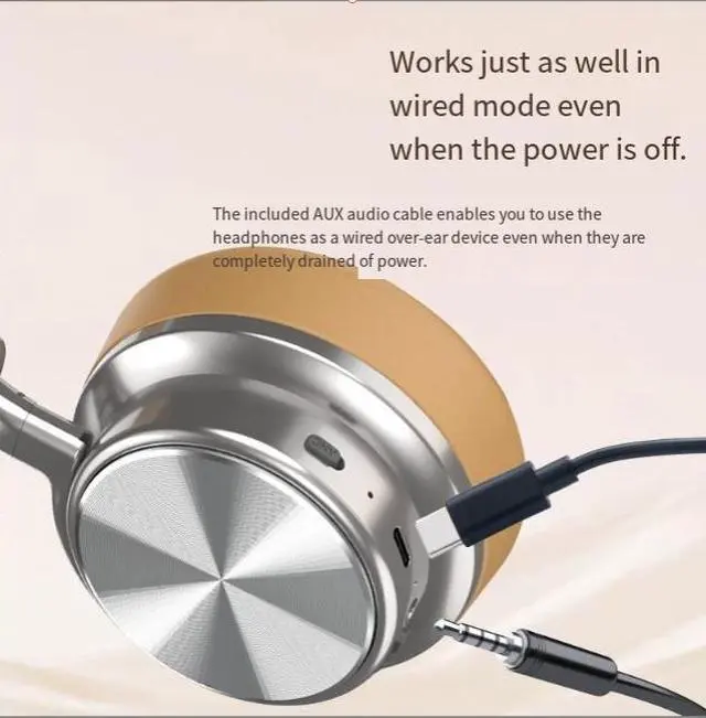 Alt view image 6 of 8 - ANC Metal Bluetooth Headset Sports Over-Ear, Business, Wired & Wireless, 38H Playtime, 40mm Driver, Bluetooth 6.0