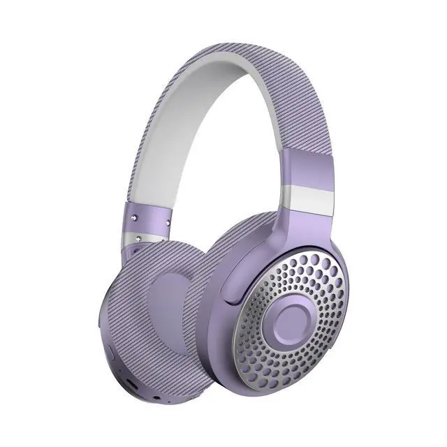 Alt view image 5 of 8 - YDM75 Over-Ear Bluetooth Wireless Headset Long Battery Life, Gaming Low Latency, Private Mold, Stereo Sound Purple