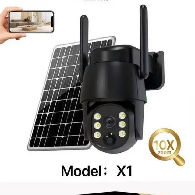 Alt view image 6 of 8 - V380 4G Solar Outdoor Security Camera Single-Lens, 4MP HD, Two-Way Audio, Night Vision, Mobile Alert, Solar Powered