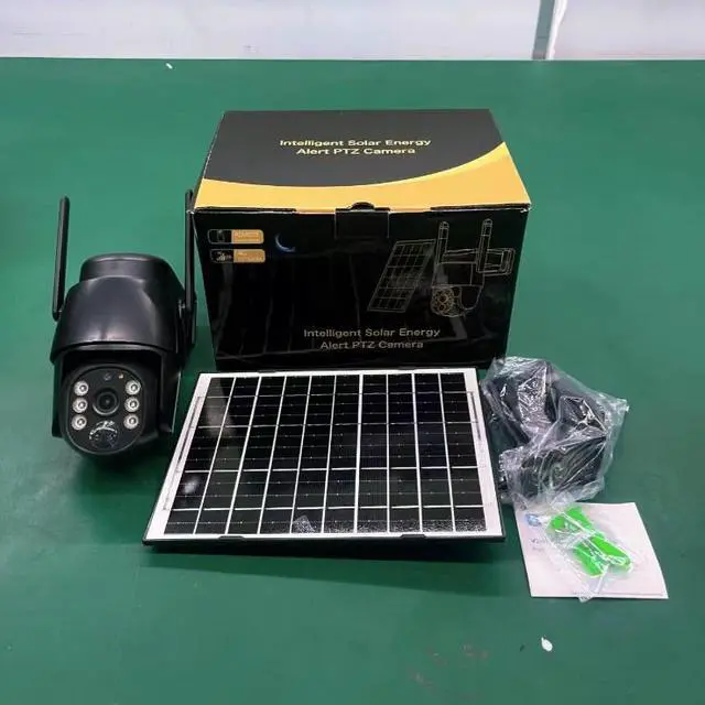 Alt view image 7 of 8 - V380 4G Solar Outdoor Security Camera Single-Lens, 4MP HD, Two-Way Audio, Night Vision, Mobile Alert, Solar Powered