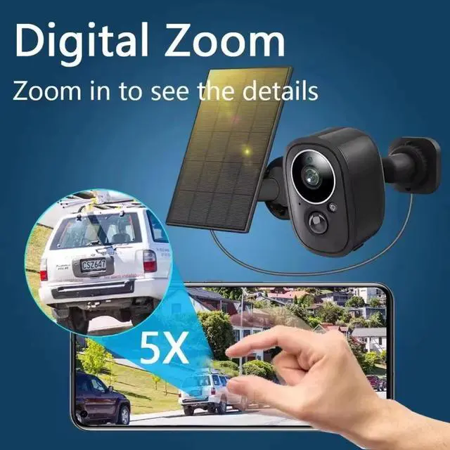 Alt view image 8 of 10 - Xiaokankan Smart Battery Security Camera 1080P, WiFi, Infrared Night Vision, Solar Ready, Indoor/Outdoor, Mobile Alert