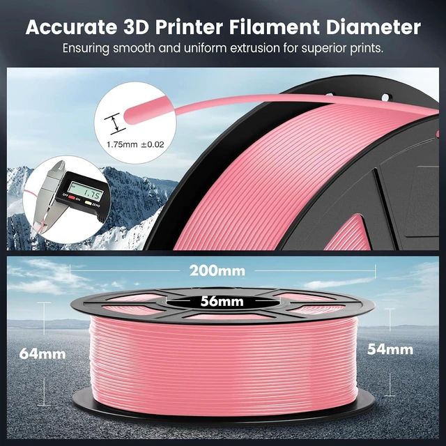 Alt view image 12 of 14 - SUNLU PLA 3D Printer Filament PLA Filament 1.75mm, Neatly Wound 3D Printing Filament 1.75mm, Dimensional Accuracy +/- 0.02 mm, Fit Most FDM 3D Printers, 1kg Spool (2.2lbs), Pink