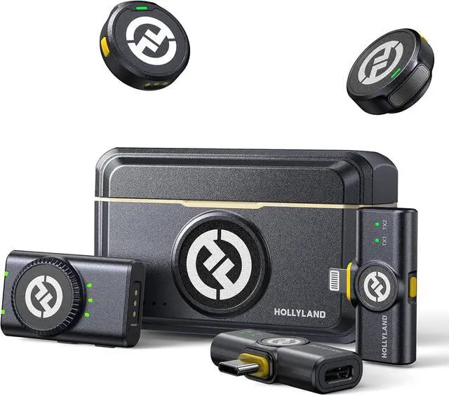 Alt view image 8 of 14 - Hollyland Lark M2 Wireless Lavalier Microphone for iPhone/Android/Camera/PC/Laptop with Lightning/USB-C/Plug, 48KHz 24Bit, 1000ft Range, Noise Cancellation, 30H Battery for Video Recording, Streaming