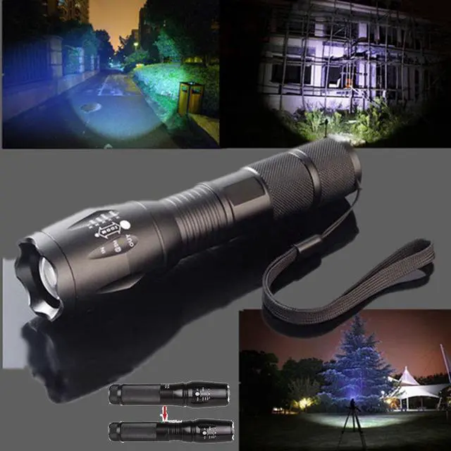 Alt view image 9 of 13 - X800 Bright Tactical Flashlight LED Military Zoomable Torch Lamp Light G700