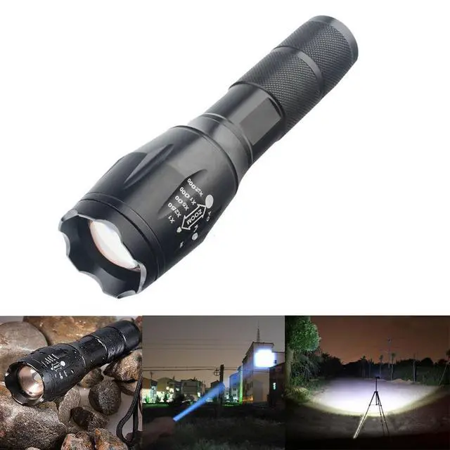 Alt view image 13 of 13 - X800 Bright Tactical Flashlight LED Military Zoomable Torch Lamp Light G700