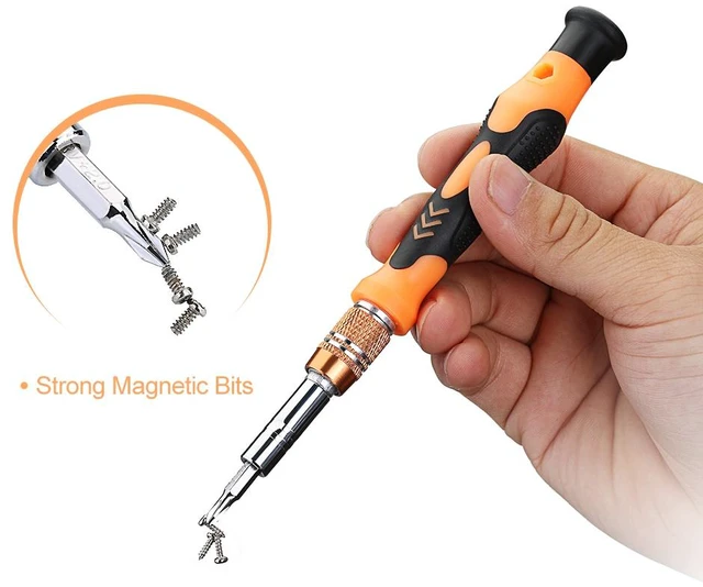 Alt view image 3 of 7 - 58-in-1 Magnetic Precision Screwdriver Set (54 Bits + 4 Tools), Micro Repair Kit Compatible with MacBook / PC / Cell Phones (Manual Use ONLY)
