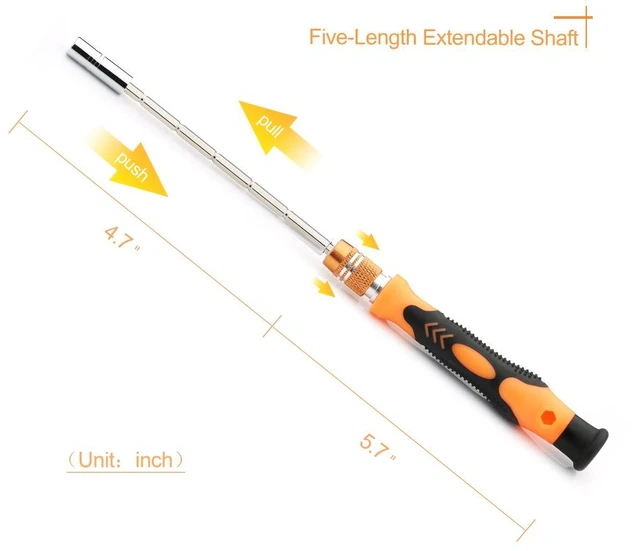 Alt view image 2 of 7 - 58-in-1 Magnetic Precision Screwdriver Set (54 Bits + 4 Tools), Micro Repair Kit Compatible with MacBook / PC / Cell Phones (Manual Use ONLY)