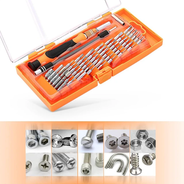 Alt view image 4 of 7 - 58-in-1 Magnetic Precision Screwdriver Set (54 Bits + 4 Tools), Micro Repair Kit Compatible with MacBook / PC / Cell Phones (Manual Use ONLY)