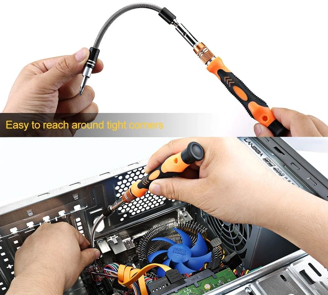 Alt view image 7 of 7 - 58-in-1 Magnetic Precision Screwdriver Set (54 Bits + 4 Tools), Micro Repair Kit Compatible with MacBook / PC / Cell Phones (Manual Use ONLY)