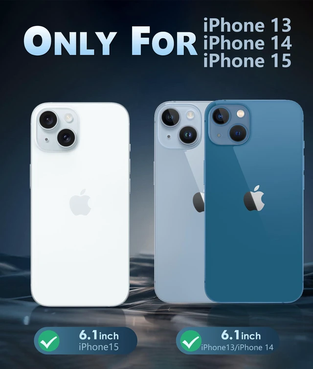 Alt view image 9 of 14 - for iPhone 15 Case Clear: iPhone 14/13 Case Magnetic Phone Cases with Screen Protector Compatible with Magsafe Slim Anti Yellowing Rugged Protective Transparent Cell Cover (A-Clear)
