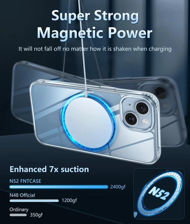 Alt view image 10 of 14 - for iPhone 15 Case Clear: iPhone 14/13 Case Magnetic Phone Cases with Screen Protector Compatible with Magsafe Slim Anti Yellowing Rugged Protective Transparent Cell Cover (A-Clear)