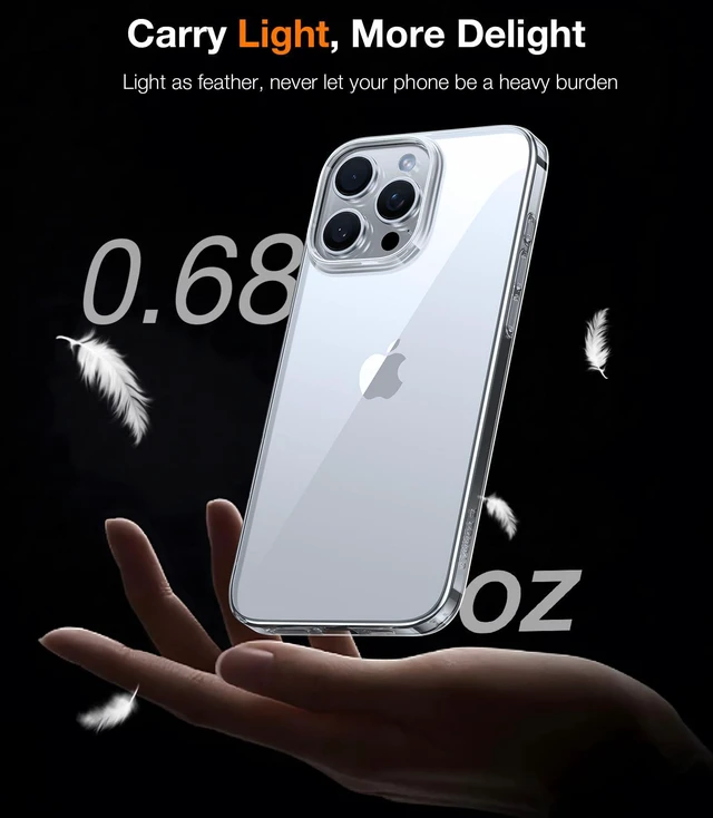 Alt view image 5 of 7 - For iPhone 16 Pro Max Case Clear, Thin, Pocket Friendly | Ultra Thin Lightweight, Slim Protective, Anti-Fingerprint, Anti-Scratch, Hard PC Back Phone Case for iPhone 16 Pro Max 6.9"