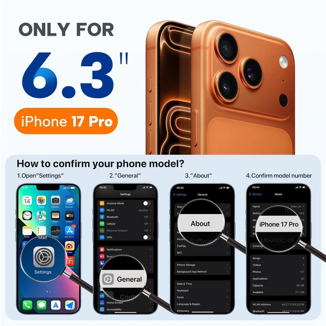 Alt view image 2 of 7 - For iPhone 17 Pro Case, Silicone, Dark Black | Compatible with MagSafe, Soft Microfiber Lining,Shockproof Drop Protection Phone Case for 17 Pro