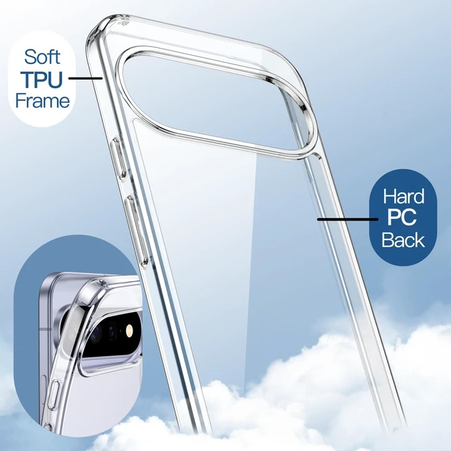 Alt view image 6 of 7 - Yun Mao Case for Google Pixel 11, Anti-Yellowing, Clear | Scratch-Resistant, Hard PC Clear Back, Shockproof Protection, TPU Bumper