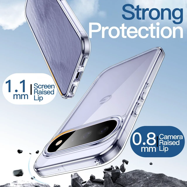 Alt view image 4 of 7 - Yun Mao Case for Google Pixel 11, Anti-Yellowing, Clear | Scratch-Resistant, Hard PC Clear Back, Shockproof Protection, TPU Bumper