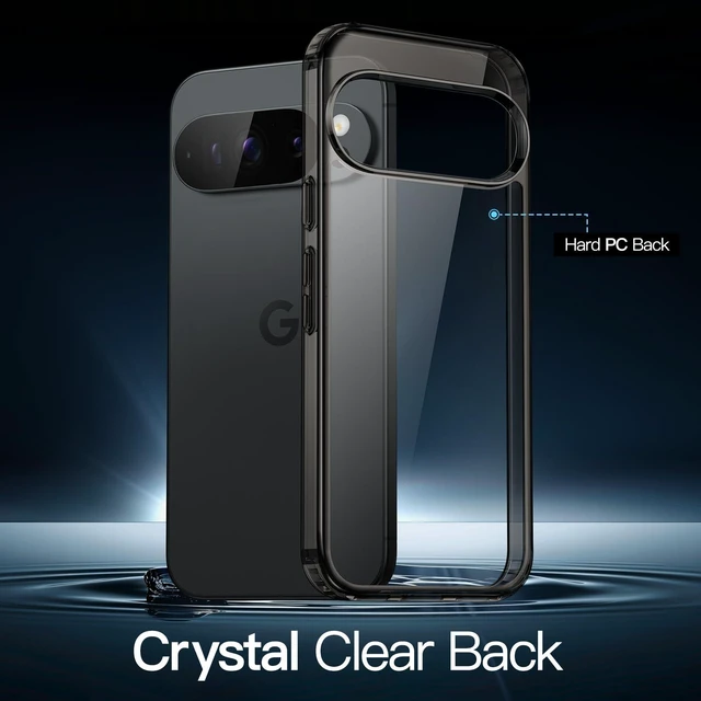 Alt view image 3 of 6 - Yun Mao Case for Google Pixel 10/10 Pro, Anti-Yellowing, Obsidian Black | Shockproof Protection, Scratch Resistant Hard PC Back, Durable Transparent TPU Bumper