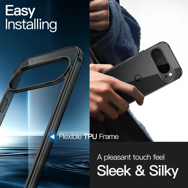 Alt view image 6 of 6 - Yun Mao Case for Google Pixel 10/10 Pro, Anti-Yellowing, Obsidian Black | Shockproof Protection, Scratch Resistant Hard PC Back, Durable Transparent TPU Bumper