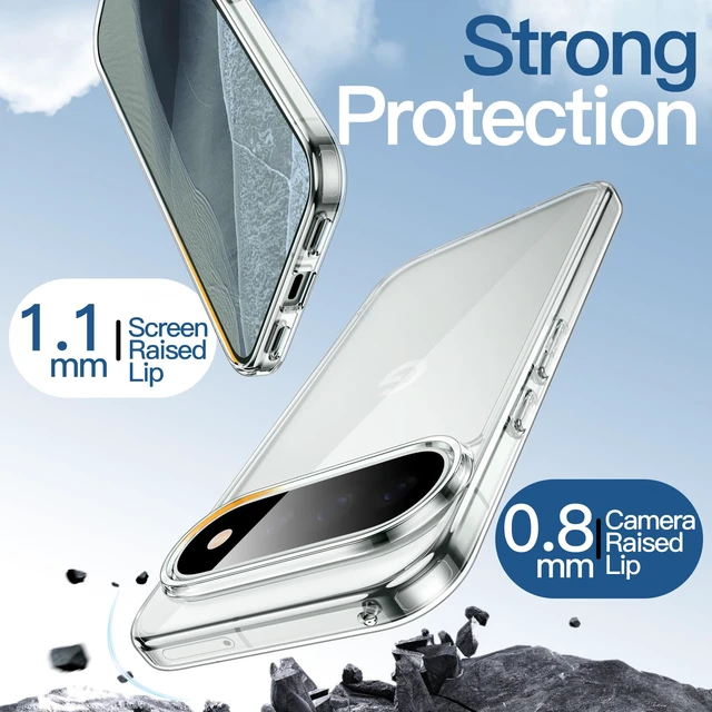 Alt view image 4 of 7 - Yun Mao Case for Google Pixel 11 Pro, Anti-Yellowing, Clear | Scratch-Resistant, Hard PC Clear Back, Shockproof Protection, TPU Bumper
