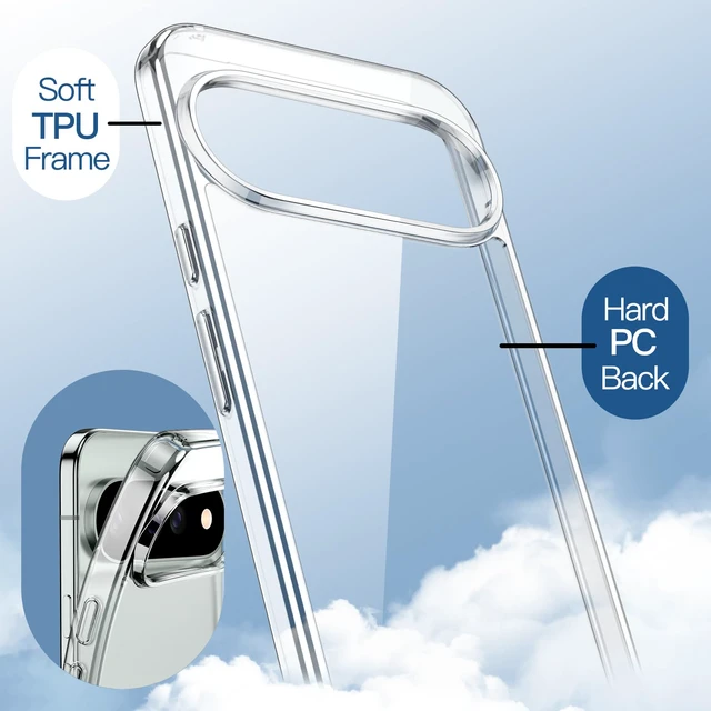 Alt view image 6 of 7 - Yun Mao Case for Google Pixel 11 Pro, Anti-Yellowing, Clear | Scratch-Resistant, Hard PC Clear Back, Shockproof Protection, TPU Bumper