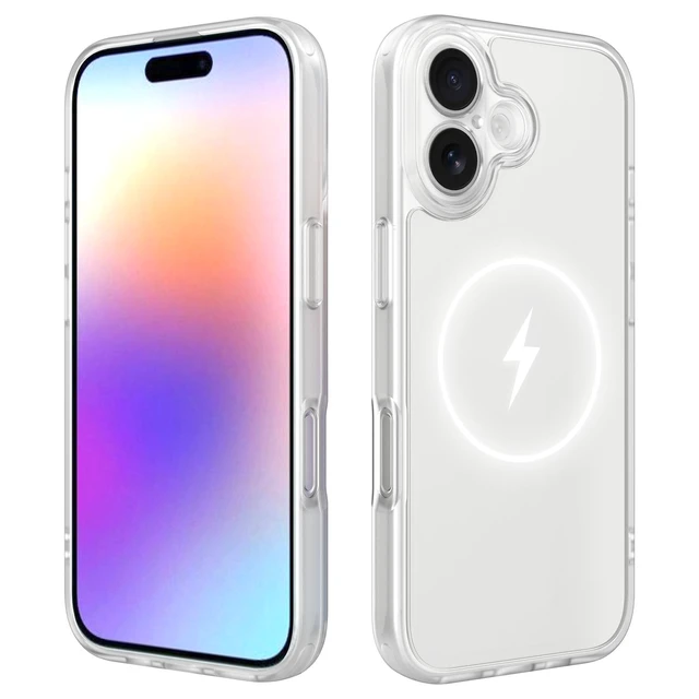 Alt view image 14 of 14 - Case for iPhone 17,Full Covered Camera Protection Magnetic Shockproof Slim Case Drop Proof Durable Protective Cover - Clear