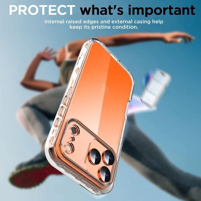 Alt view image 5 of 7 - SZYG for Apple iPhone 17 Pro Max Hard Clear Phone Case Shockproof Heavy Duty 3 Layers Military-Grade Protection Cover for iPhone 17 Pro Max 6.9 Inch 2025