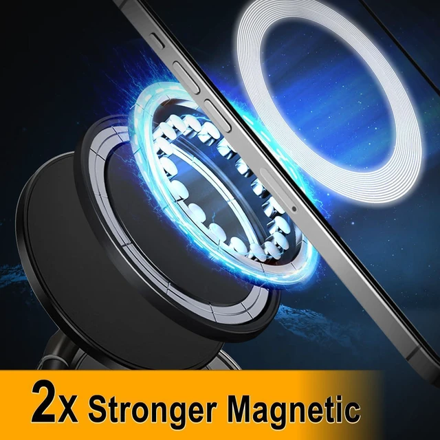 Alt view image 4 of 7 - Upgraded Vacuum Magnetic Car Phone Holder for MagSafe, 360° Rotation, 96LBS Ultra Suction Cup Mount for iPhone & Android, Car/Gym/Mirror