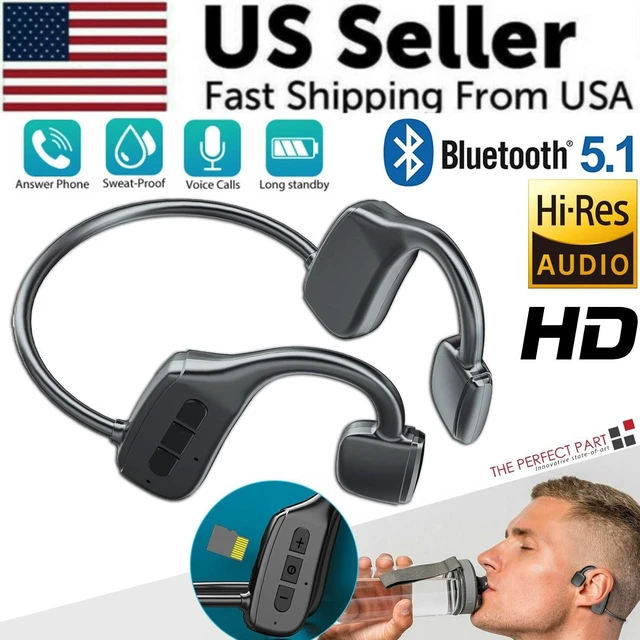 Alt view image 9 of 14 - Bone Conduction Headphones Bluetooth 5.1 Wireless Headset Earbuds Outdoor Sport
