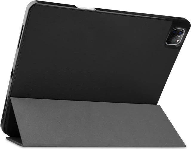 Alt view image 10 of 14 - iPad Pro 12.9 inch Case 2021 5th Generation with Pencil Holder, Slim Lightweight Trifold Stand Cover -- Pencil Charging + Auto Sleep/Wake -- Soft TPU Back Cover for New iPad Pro 12.9 2021