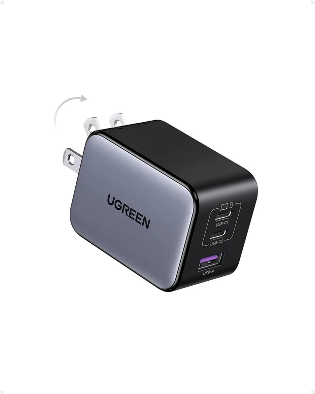 Alt view image 8 of 14 - UGREEN 65W USB C Charger Nexode X Series, 3-Port PPS Ultra Compact Fast GaN Foldable Wall Charger for MacBook Pro/Air, iPhone 16/15, iPad Pro, Galaxy S24/S23, Pixel 8, Steam Deck