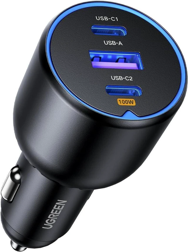Main image of 130W USB C Car Charger Type C Car Charger Adapter Compatible with iPhone 17 17 Air 17 Pro 17 Pro Max 16 16 Plus 16 Pro 16 Pro Max 15 14 13 12 Galaxy S24 S23 Ultra iPad MacBook and More