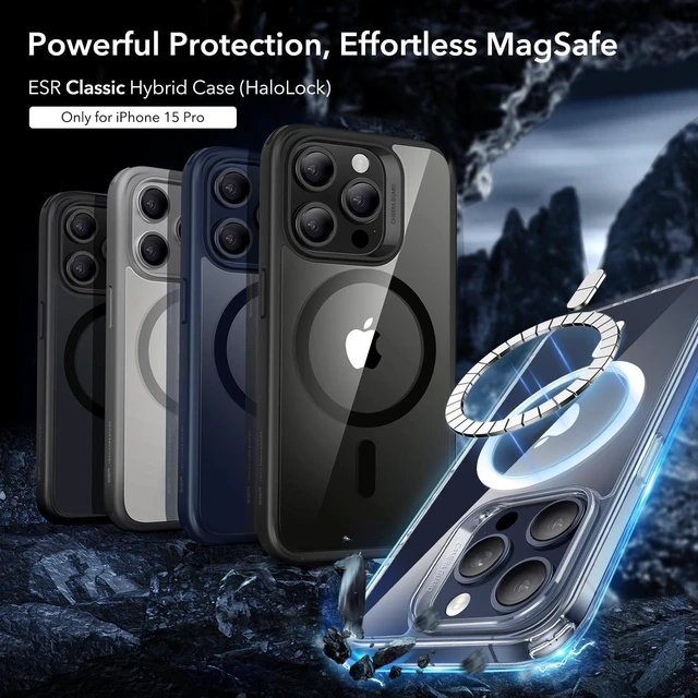 Alt view image 11 of 14 - For iPhone 15 Pro Case for MagSafe, Anti-Yellowing, Clear | Ultra Slim, 3X Military-Grade Drop Protection, Magnetic Phone Case, Impact Absorbing, Resists Scratches