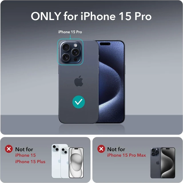 Alt view image 10 of 14 - For iPhone 15 Pro Case for MagSafe, Anti-Yellowing, Clear | Ultra Slim, 3X Military-Grade Drop Protection, Magnetic Phone Case, Impact Absorbing, Resists Scratches