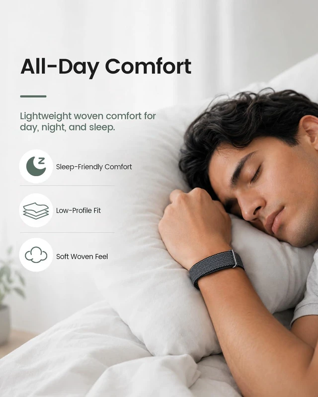 Alt view image 10 of 12 - 2 Pack Nylon Sport Bands Compatible with Google Fitbit Air Band | Soft Breathable Micro-Adjustable Performance Loop Band Replacement Wristbands for Fitbit Air Tracker