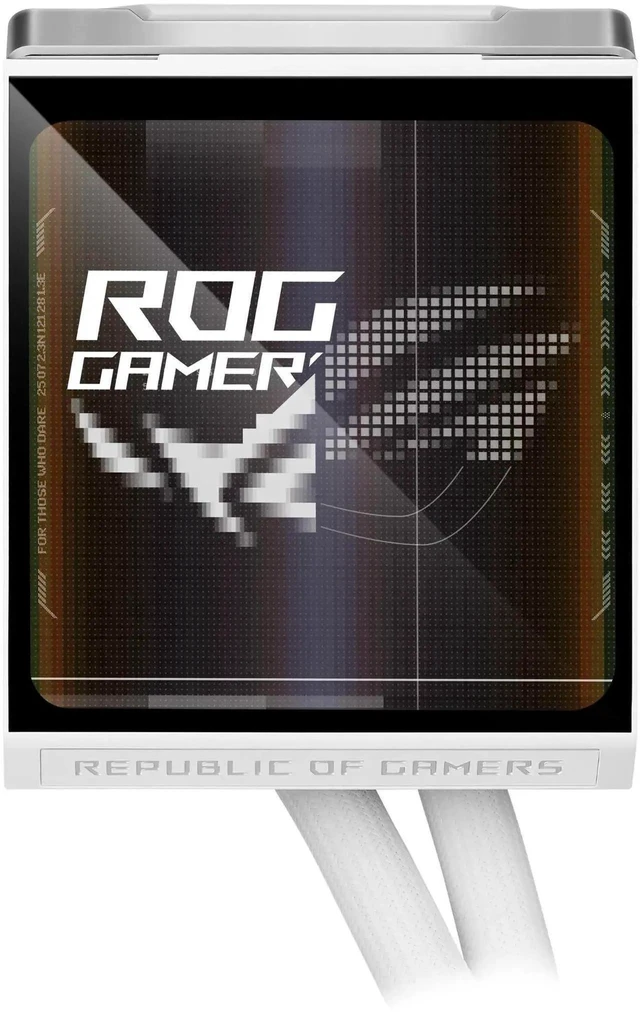 Alt view image 8 of 10 - ASUS ROG Strix LC IV 360 ARGB LCD White Edition All-in-One (AIO) Liquid CPU Cooler 400mm tubing, AIO Q-Connector wireless cooling technology,5.08" IPS display ; Intel LGA 1851/1700 & AMD AM5/AM4