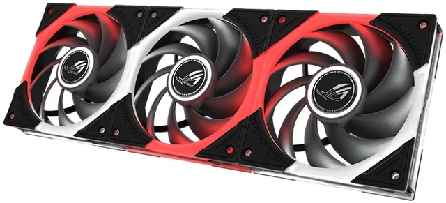 Alt view image 10 of 14 - ASUS ROG Eurux GR120 ARGB Case Fan 3Pack (2600 RPM, 4.5 mmHO static pressure, 85 CFM airflow, daisy-chain cable design, three independent lighting zones & 10 lighting effect modes and custom settings)