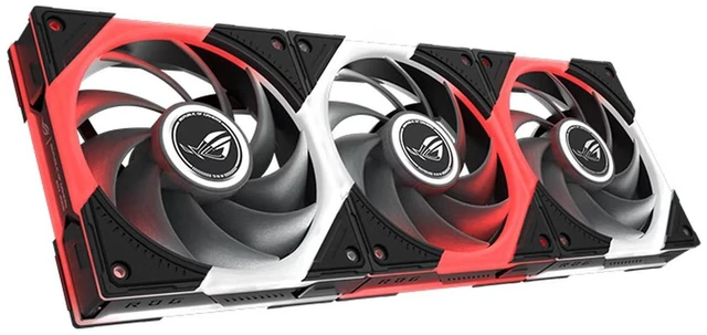 Alt view image 8 of 14 - ASUS ROG Eurux GR120 ARGB Case Fan 3Pack (2600 RPM, 4.5 mmHO static pressure, 85 CFM airflow, daisy-chain cable design, three independent lighting zones & 10 lighting effect modes and custom settings)