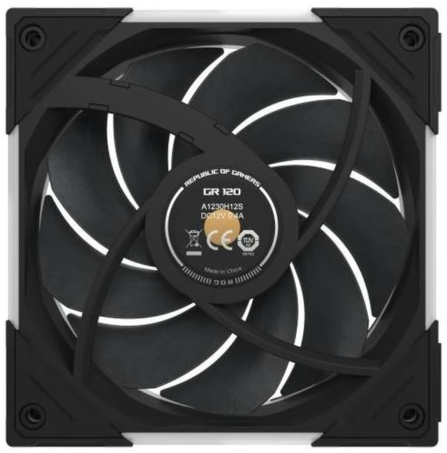 Alt view image 14 of 14 - ASUS ROG Eurux GR120 ARGB Case Fan 3Pack (2600 RPM, 4.5 mmHO static pressure, 85 CFM airflow, daisy-chain cable design, three independent lighting zones & 10 lighting effect modes and custom settings)