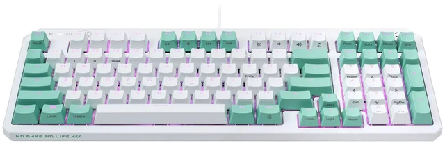 Alt view image 11 of 14 - ASUS TUF TX98 Wired Gaming Mechanical Keyboard, RGB optical mechanical switches, 104 keys, full anti-ghosting, suitable for gaming and office work, Support Windows, Moonlight White, Blue Switch